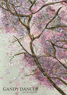 A painting of a blossoming cherry tree