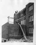 Construction in brick, likely a dorm by SUNY Geneseo